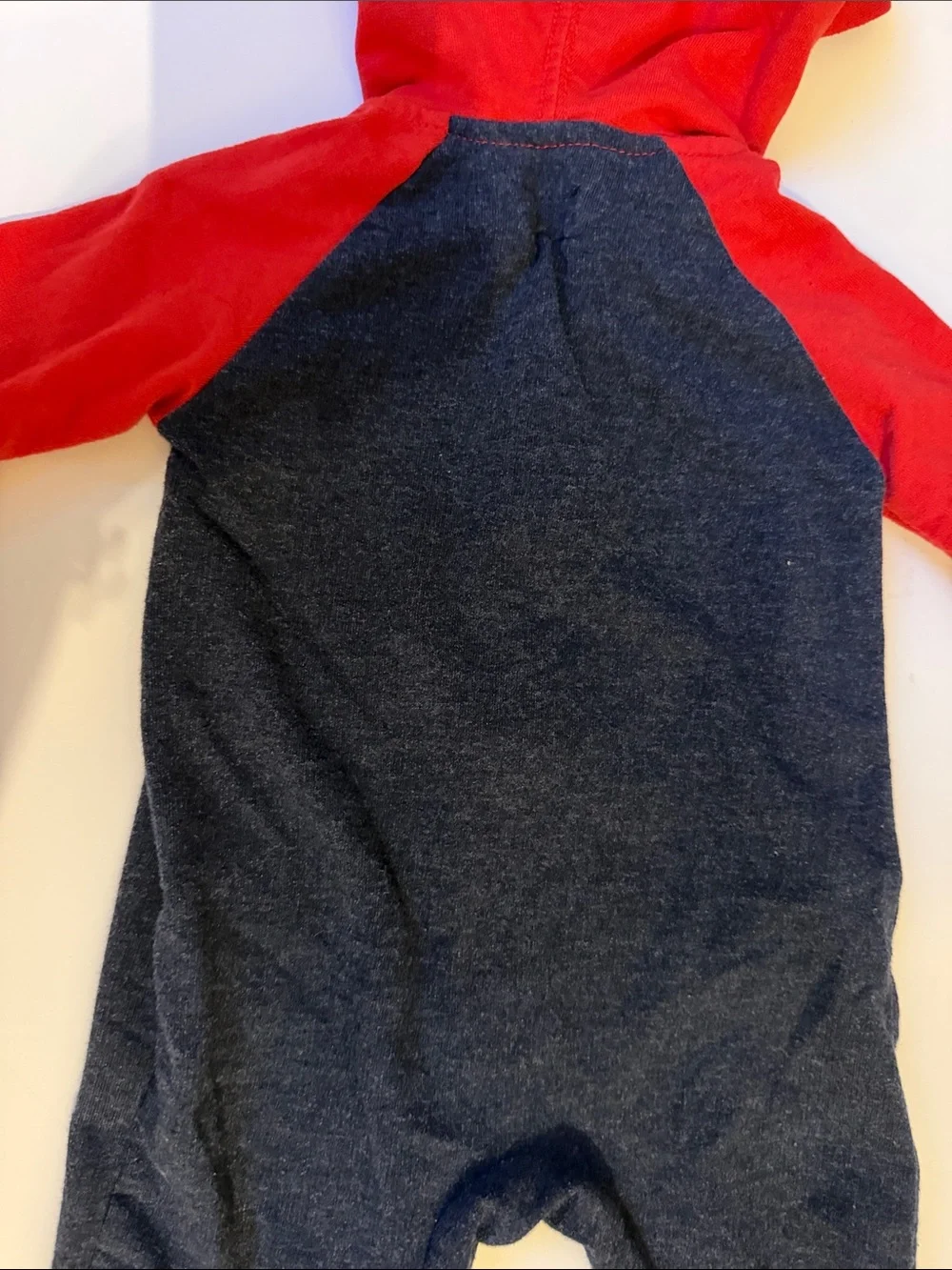 Converse Red and Navy Hooded One-Piece Bodysuit